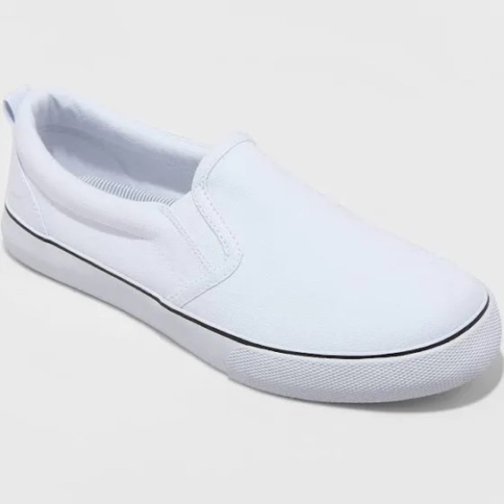 Women's A New Day Shoes Millie Twin Gore Slip-On Sneakers White